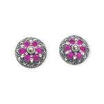 952 Sterling Silver Elegant Tops for Ladies with Pink Stones and Beautiful Design